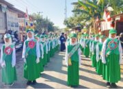Hijau Putih Siswa MIN 2 Gowa, Meriahkan Lomba Gerak Jalan Kecamatan Pallangga