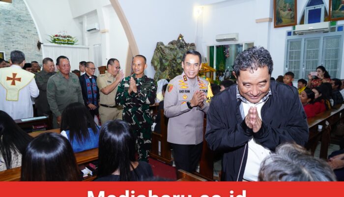 Pastikan Lancarnya Ibadah Malam Natal Tahun 2023, Kasdam XIV/Hsn Mewakili Pangdam Bersama Forkominda Sulsel Turun Langsung ke Sejumlah Gereja di Kota Makassar