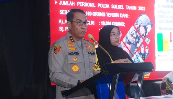 Kapolda Sulsel Sampaikan Rilis Akhir Tahun 2023