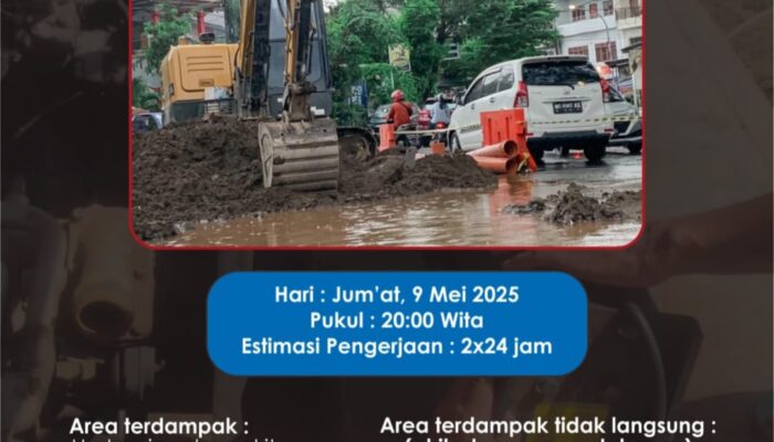 Kebocoran Pipa 600mm di Gowa, Sejumlah Wilayah Makassar Terdampak
