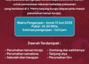 PDAM Akan Lakukan Pengerjaan Koneksi Pipa di Tanjung Bunga, Suplai Air Sementara Terganggu