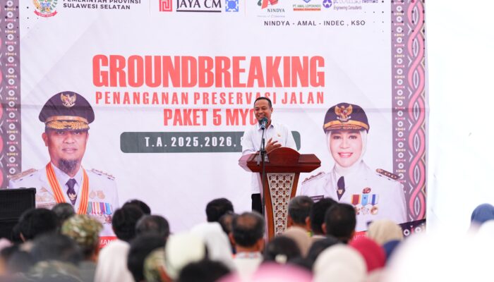 Perkuat Akses Makassar–Sinjai, Gubernur Sulsel Ground Breaking Paket 5 di Poros Tanabatue–Palattae Bone